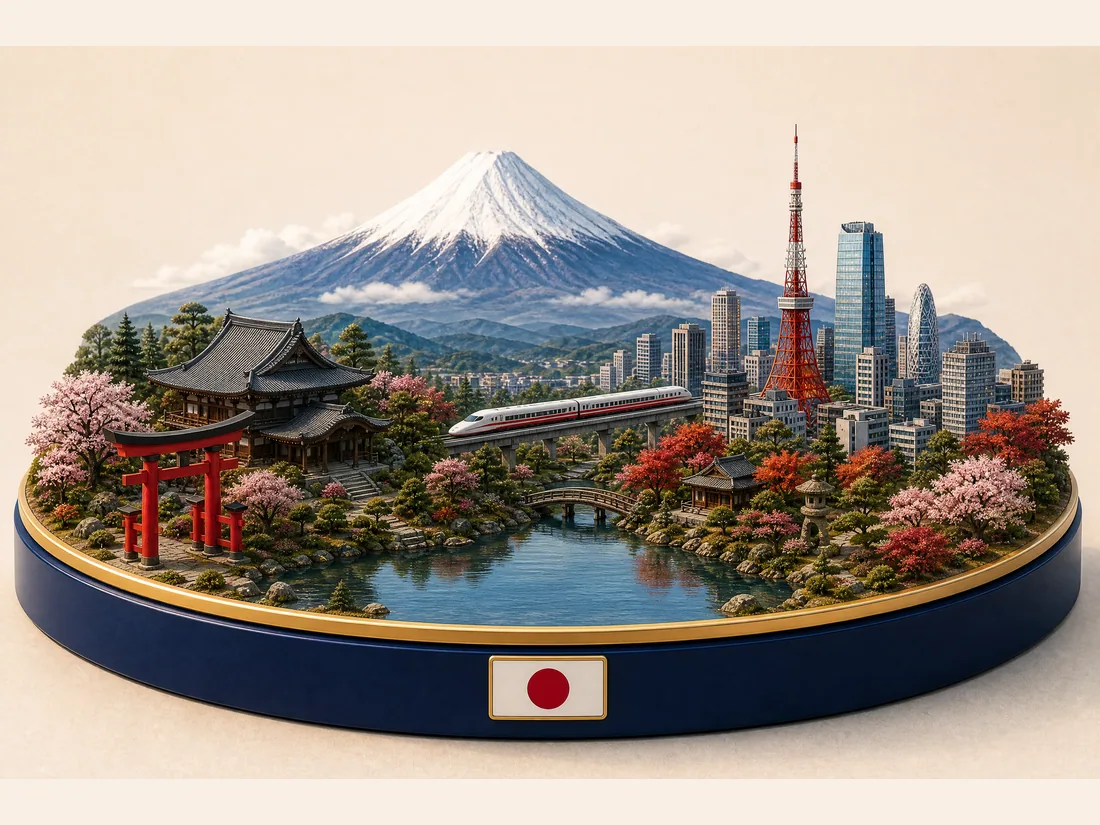 Japan 3D diorama