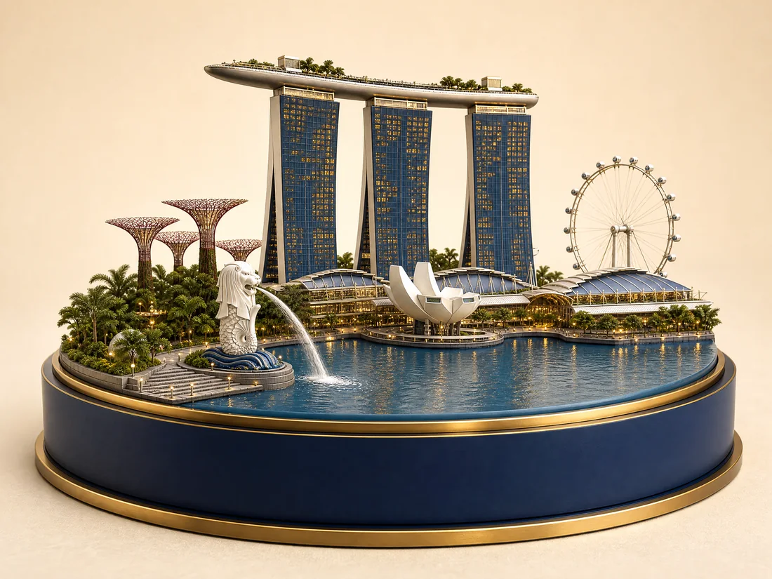 Singapore 3D diorama